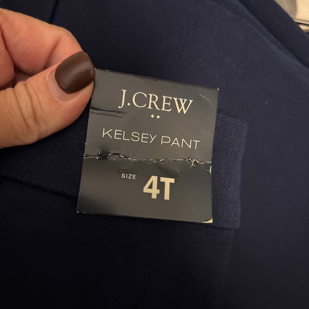 J. Crew Kelsey Crop ANA Blue Dress Pants